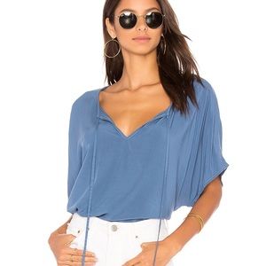 Michael Stars Peasant Top in Indigo